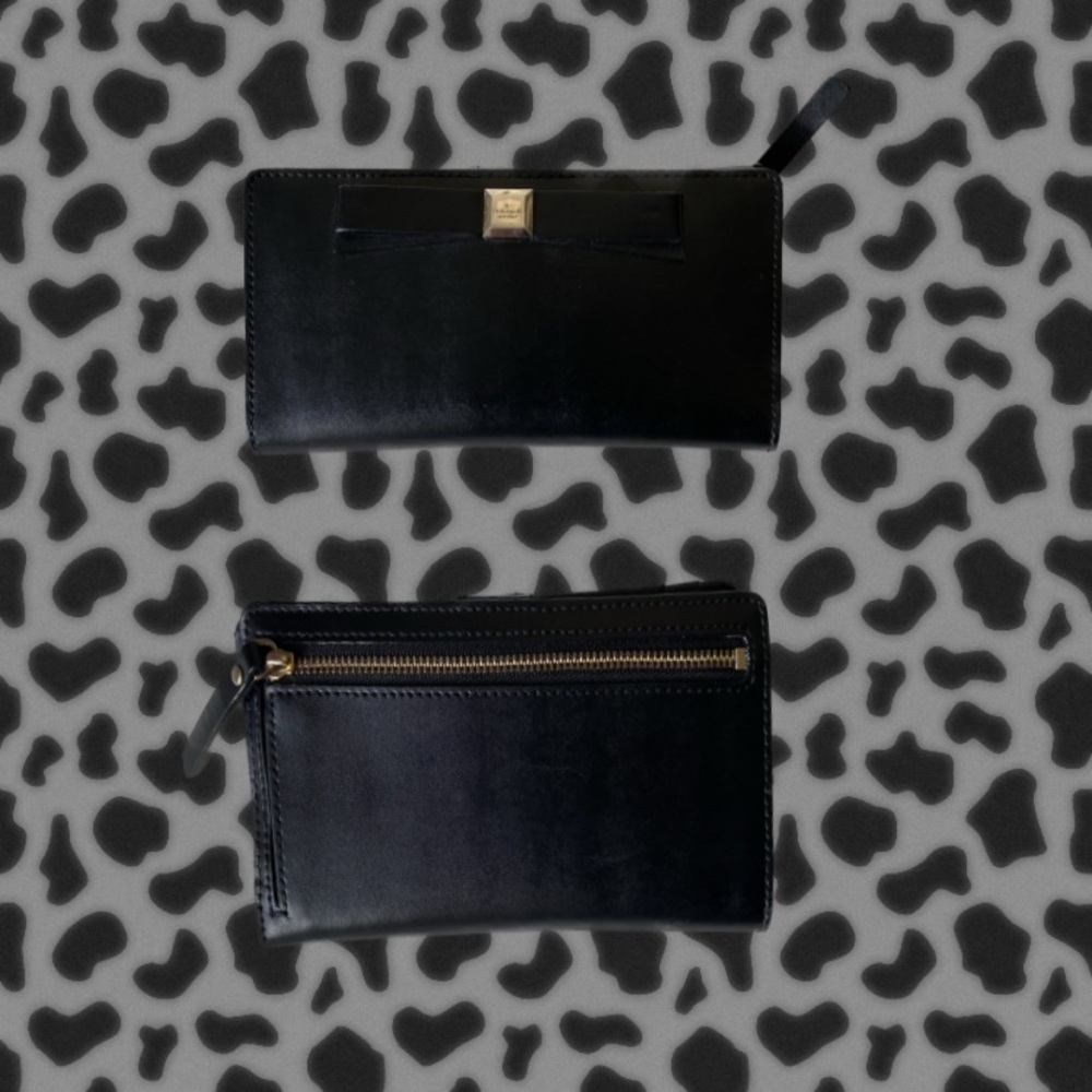 kate spade black leather wallet